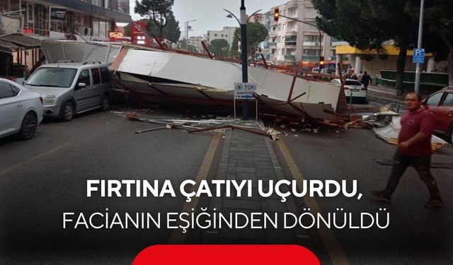 Manisa'da korku dolu anlar: Fırtına çatıyı uçurdu, facianın eşiğinden dönüldü