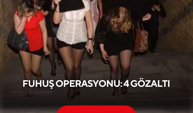Fuhuş operasyonu: 4 gözaltı