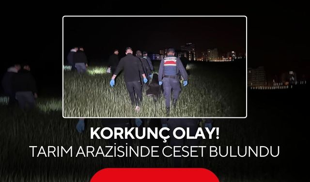 Korkunç olay: Tarım arazisinde ceset bulundu