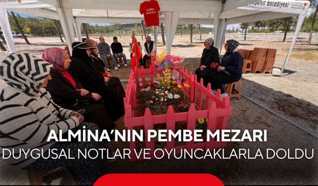 Kahramanmaraş’ta okulda vurulmuştu... 18 günlük yaşam savaşını kaybeden Almina’nın mezarı pembeye boyandı...