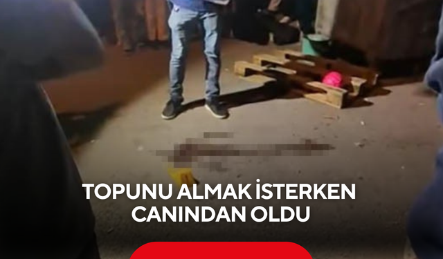Kahreden kaza: Topunu almak isterken canından oldu