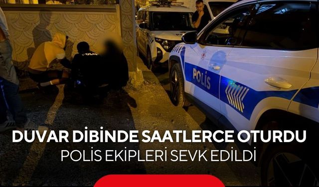 Karanlıkta çömelmiş yüzü kapalı kadın polisi alarma geçirdi...