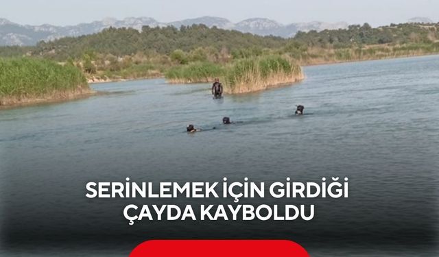 Arkadaşları çıktı, o çayda akıntıya kapıldı