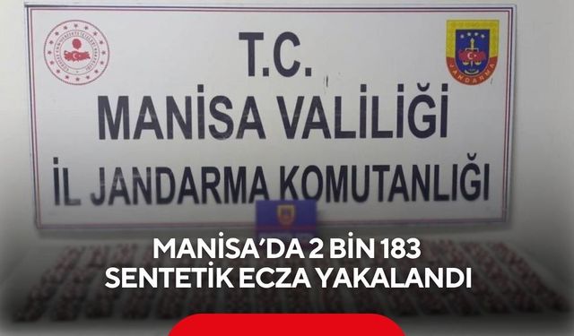 Manisa’da 2 Bin 183 sentetik ecza yakalandı