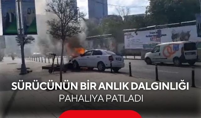 Uyarıldı ama unuttu! Sürücünün bir anlık dalgınlığı pahalıya patladı...