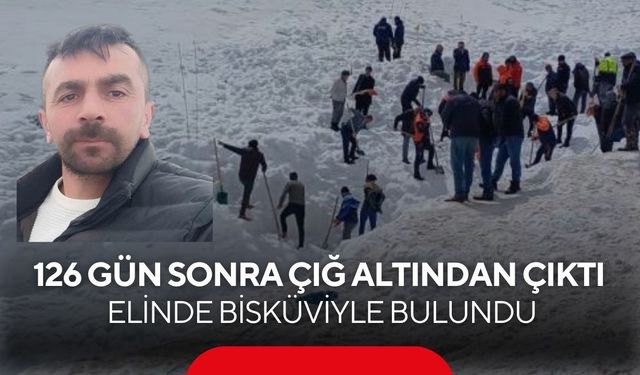 126 gün sonra kar altından çıkarıldı! Belinde ekmek poşeti, elinde bisküvi