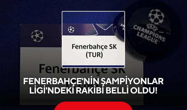 Fenerbahçe'nin Şampiyonlar Ligi'ndeki rakibi belli oldu !