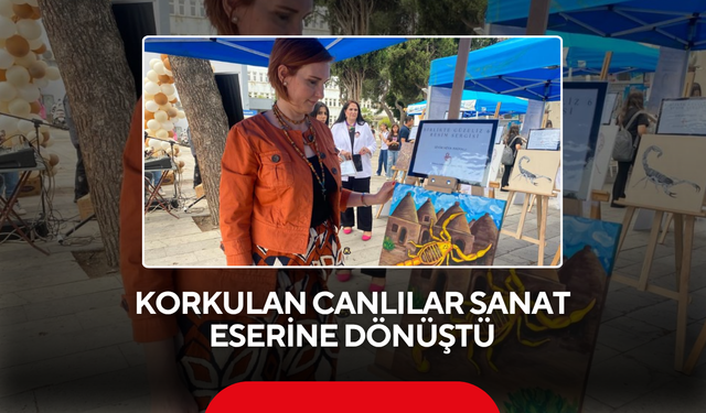 Korkulan canlılar sanat eserine dönüştü