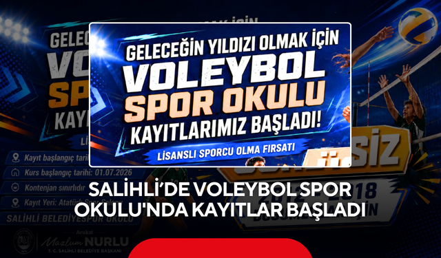 Salihli’de Voleybol Spor Okulu'nda kayıtlar başladı