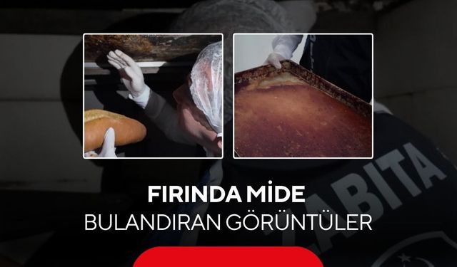 Böceklerin ve sigara izmaritlerinin yerlerde gezdiği fırında mide bulandıran görüntüler ortaya çıktı
