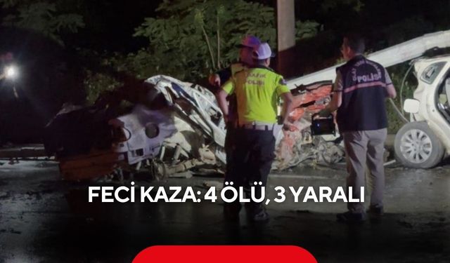 Feci kaza: 4 ölü, 3 yaralı
