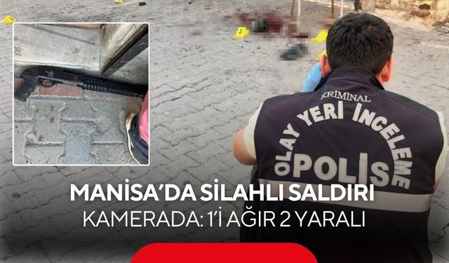 Salihli'nin komşu ilçesinde pompalı dehşet: Kahvehane önünde ateş açtı, o anlar kamerada