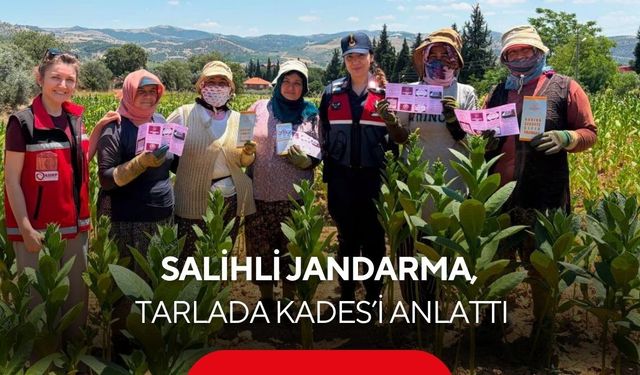 Büyük farkındalık! Salihli Jandarma tarla tarla gezerek anlatıyor!