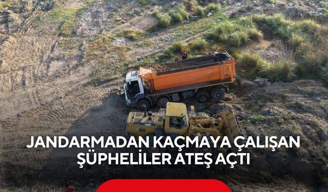 Jandarmadan kaçmaya çalışan şüpheliler ateş açtı