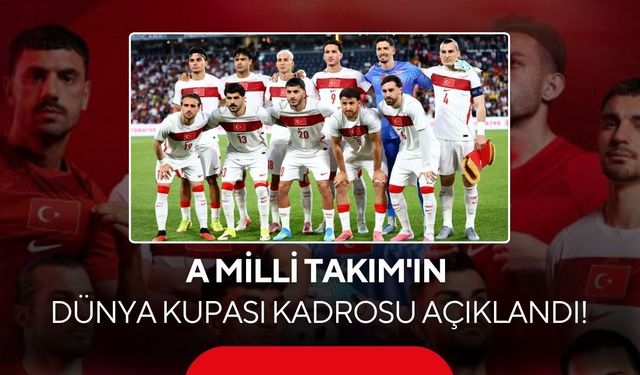 A Milli Takım'ın Dünya Kupası kadrosu açıklandı!