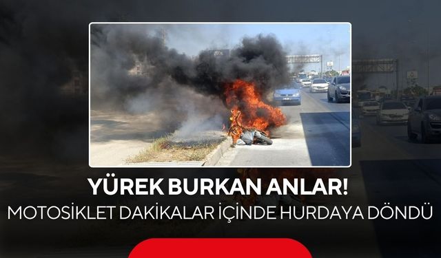 Motosikleti gözleri önünde demir yığınına döndü! Kimse yardım etmedi...