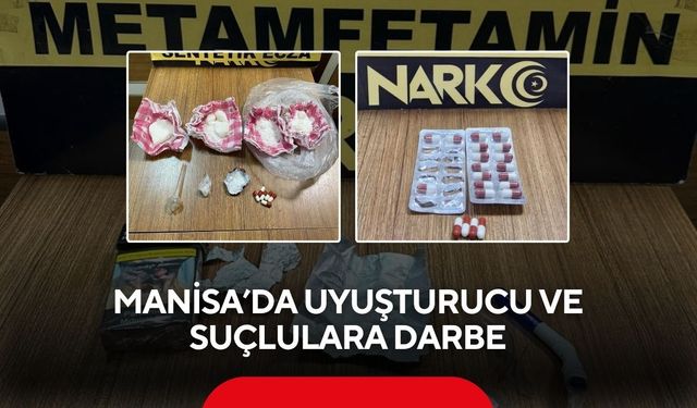 Manisa'da uyuşturucu ve suçlulara darbe: 4 tutuklama