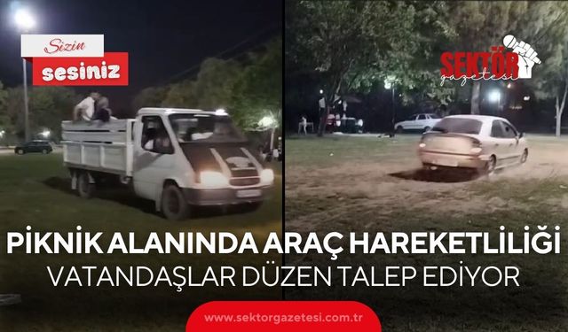 Piknik alanında araç hareketliliği: Vatandaşlar düzen talep ediyor