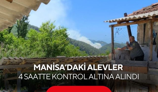 Manisa'daki alevler 4 saatte kontrol altına alındı