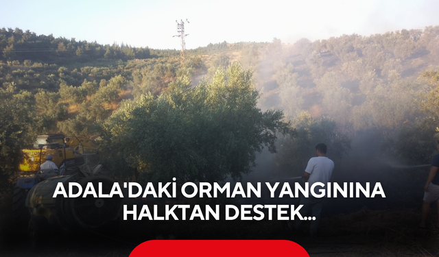 Alevleri gören hortumu kaptı! Salihli Adala'daki orman yangınına halktan destek...