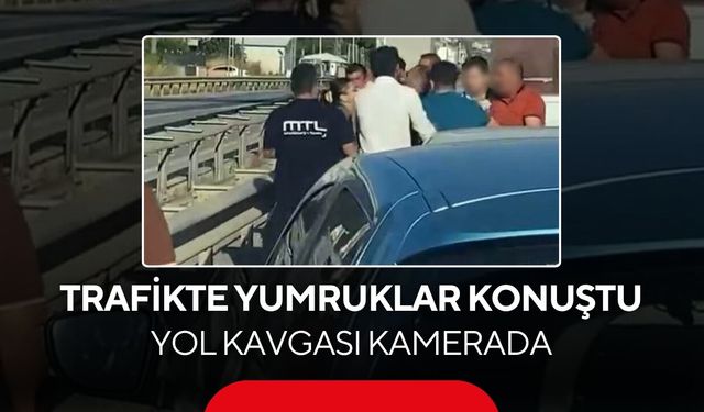 Yol verme kavgası! Sürücüler araçlarından inip tekme tokat birbirine girdi | Yaşanan anlar cep telefonuna yansıdı...