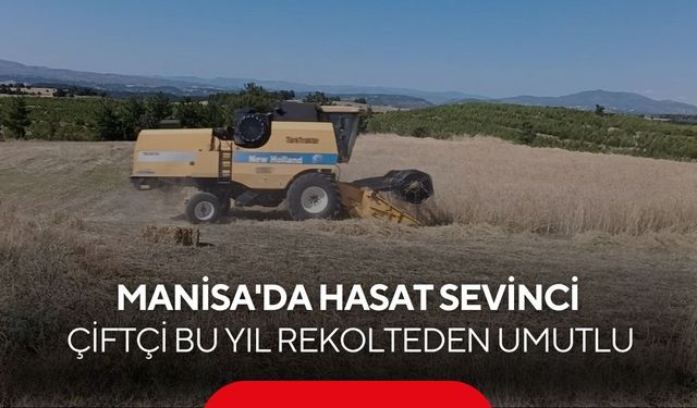Manisa'da hasat bereketi! Arpa ve buğdayda yüksek verim yüzleri güldürdü...