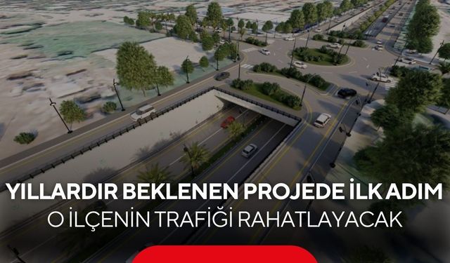 Manisa'nın o ilçesinin trafik sorununu bitirecek dev projede ilk kazma vuruldu...