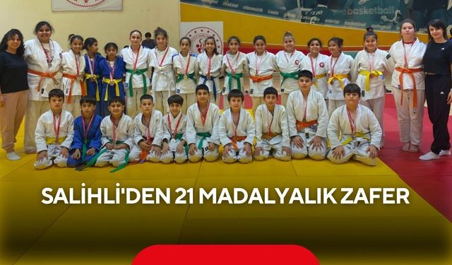 Salihlili judocular Manisa'yı salladı! 21 madalya ile zirveye damga vurdular
