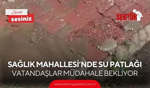 Sağlık Mahallesi’nde su patlağı: Vatandaşlar müdahale bekliyor