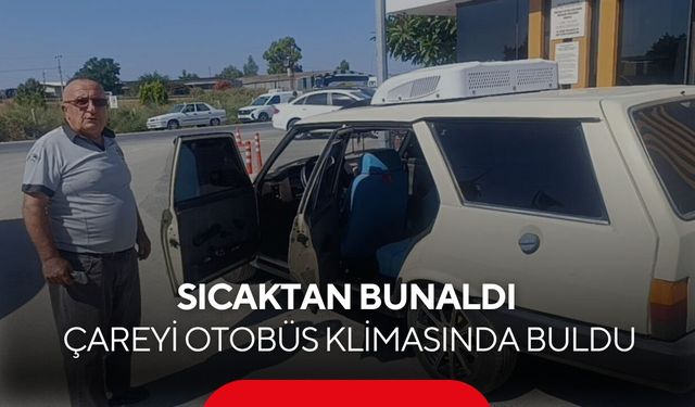 Sıcaktan bunaldı, 1988 model Kartal'a otobüs kliması taktırdı...