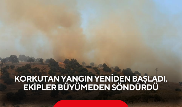 Kula'daki Yangından Sevindiren Haber! Yeniden Alevlenen Yangın Söndürüldü