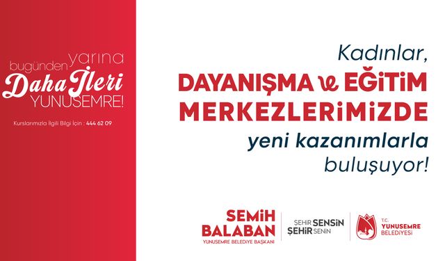 YUNUSEMRE BELEDİYE BAŞKANLIĞINDAN KURS İLANI