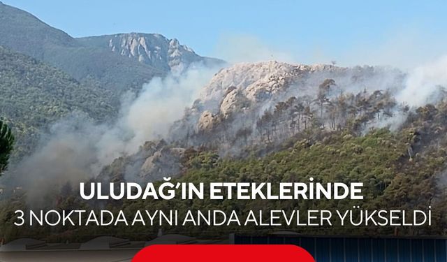 Bursa’da orman yangını paniği! Uludağ eteklerinde 3 farklı noktada alevler yükseldi