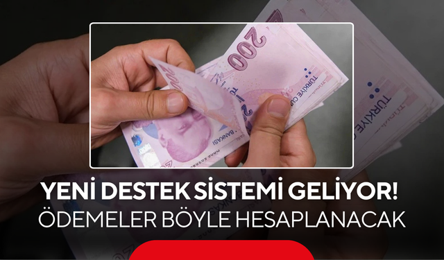 Yeni Destek Sistemi Geliyor! Ödemeler Böyle Hesaplanacak
