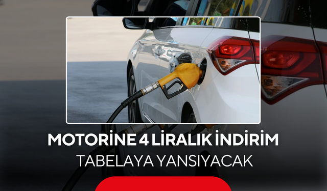 Motorine 4 liralık indirim ! Tabelaya yansıyacak