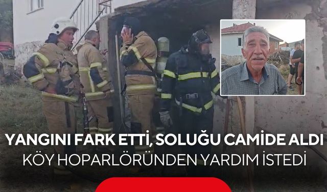 Köy camisinden “Yangın var!” anonsu! Köylüler traktörlerle yardıma koştu