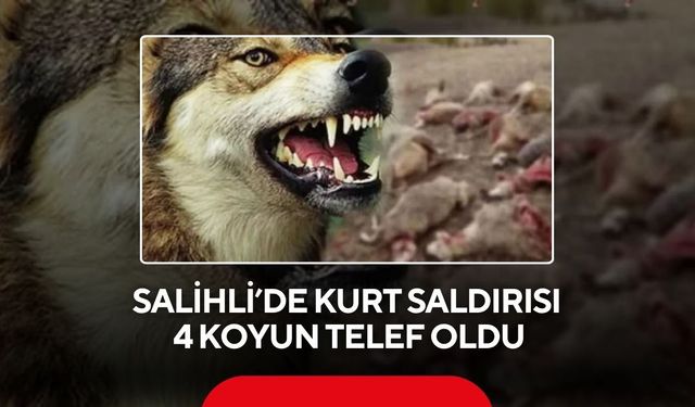 Salihli’de kurt saldırısı: 4 koyun telef oldu