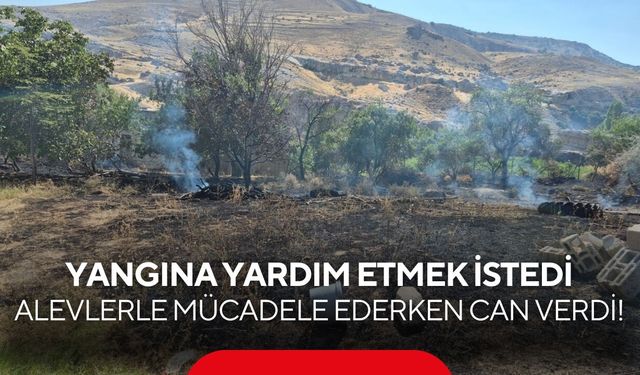Yangına yardım etmek istedi, alevlerle mücadele ederken can verdi!