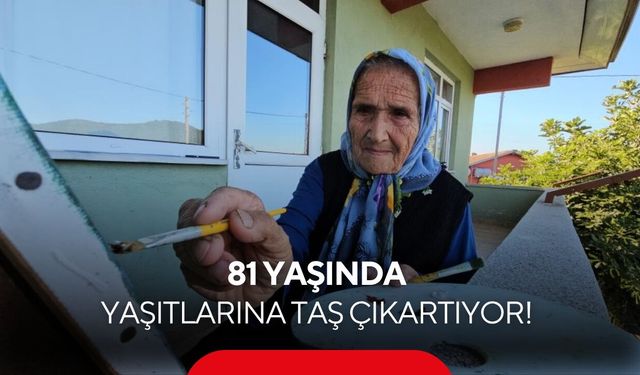 81 yaşında yaşıtlarına taş çıkartıyor! Fırçayı elinden düşürmüyor...