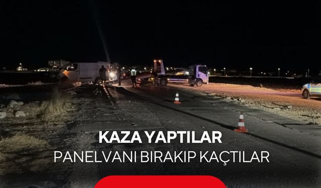 Kaza yaptılar, panelvanı bırakıp kaçtılar! Polis şimdi onları arıyor...
