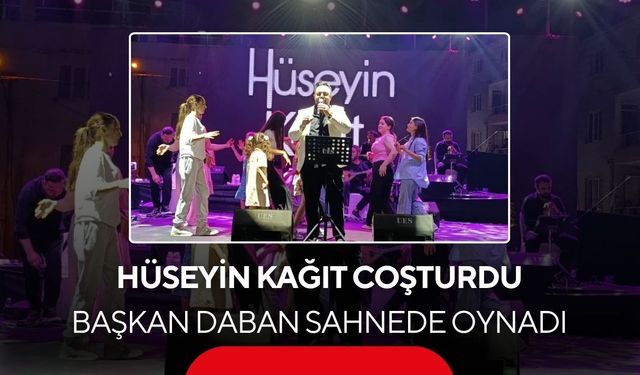 Selendi'de Hüseyin Kağıt coşturdu, Başkan Daban sahnede oynadı
