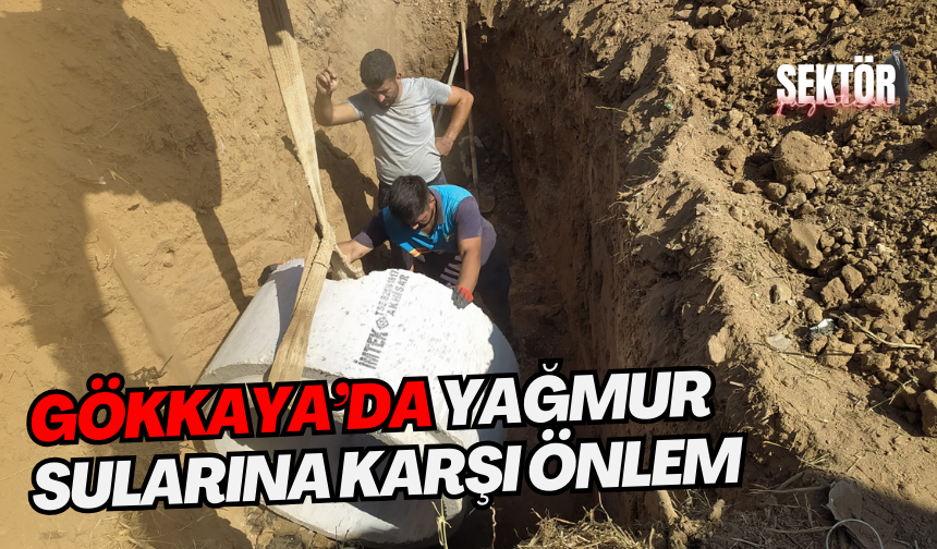 Gökkaya’da yağmur sularına karşı önlem