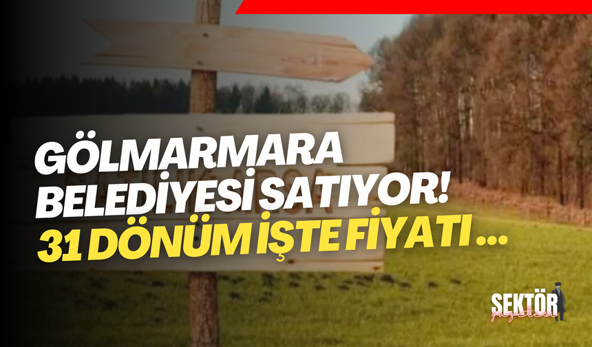 Gölmarmara Belediyesi satıyor!  31 dönüm işte fiyatı …