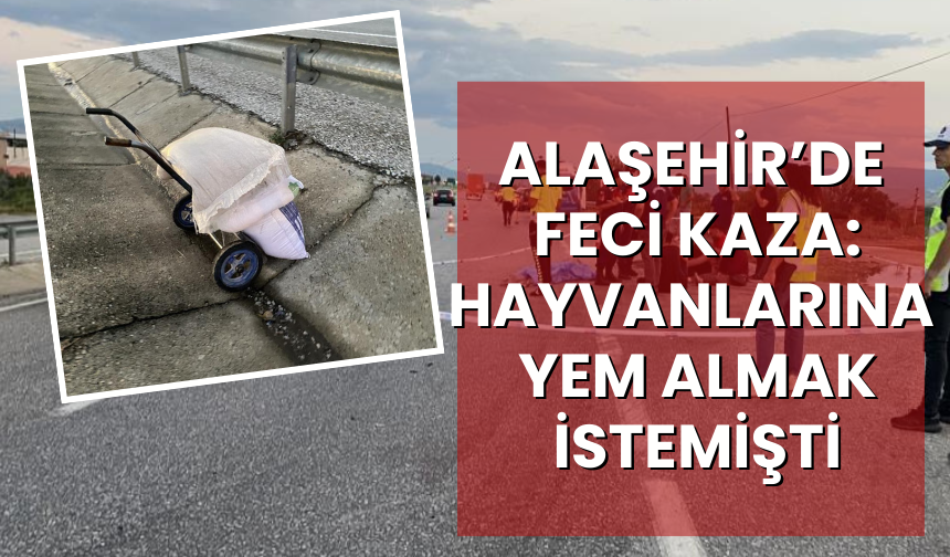 Alaşehir’de feci kaza: Hayvanlarına yem almak istemişti