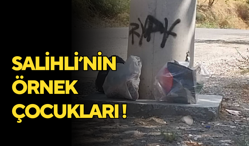 Salihli’nin örnek çocukları! Arkadaşları ile pikniğe gittiler, çevre temizliği yaptılar