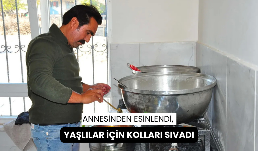 Örnek muhtar ! Annesinden esinlendi, yaşlılar için kolları sıvadı