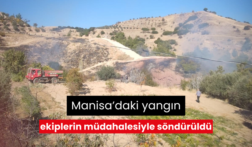 Manisa'da çıkan yangın büyümeden söndürüldü