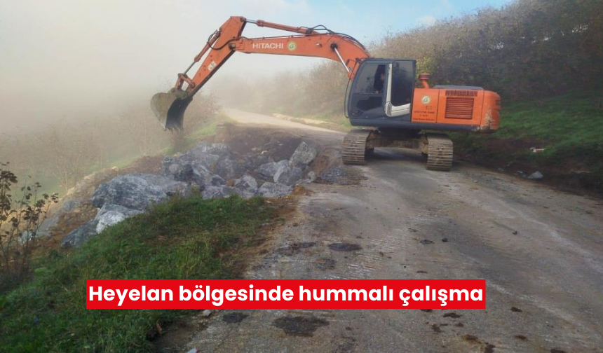 Heyelan bölgesinde hummalı çalışma