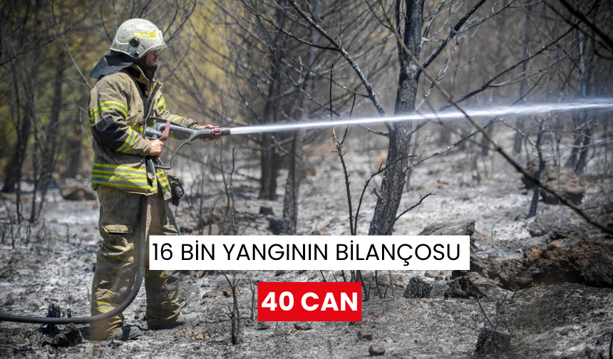 Yangınların bir yıllık ağır bilançosu | 16 bin yangının bilançosu 40 can