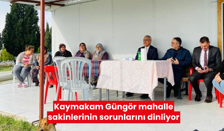 Kaymakam Güngör mahalle sakinlerinin sorunlarını dinliyor